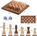 COFI 1453 3-in-1 Brettspiel Schach Dame Backgammon Massivholz Bild 1