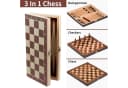 COFI 1453 3-in-1 Brettspiel Schach Dame Backgammon Massivholz Bild 3