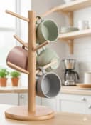 Cheffinger Küchenorganizer-Set Bambus Tassenhalter & Brezelbaum Bild 4