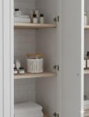 Cheffinger Aufbewahrungsbox mit Bambusdeckel - Kosmetik Organizer mit 300 Wattestäbchen Bild 1