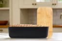 Cheffinger Brotbox mit Bambus-Schneidebrett Aufbewahrungsbox Bild 3