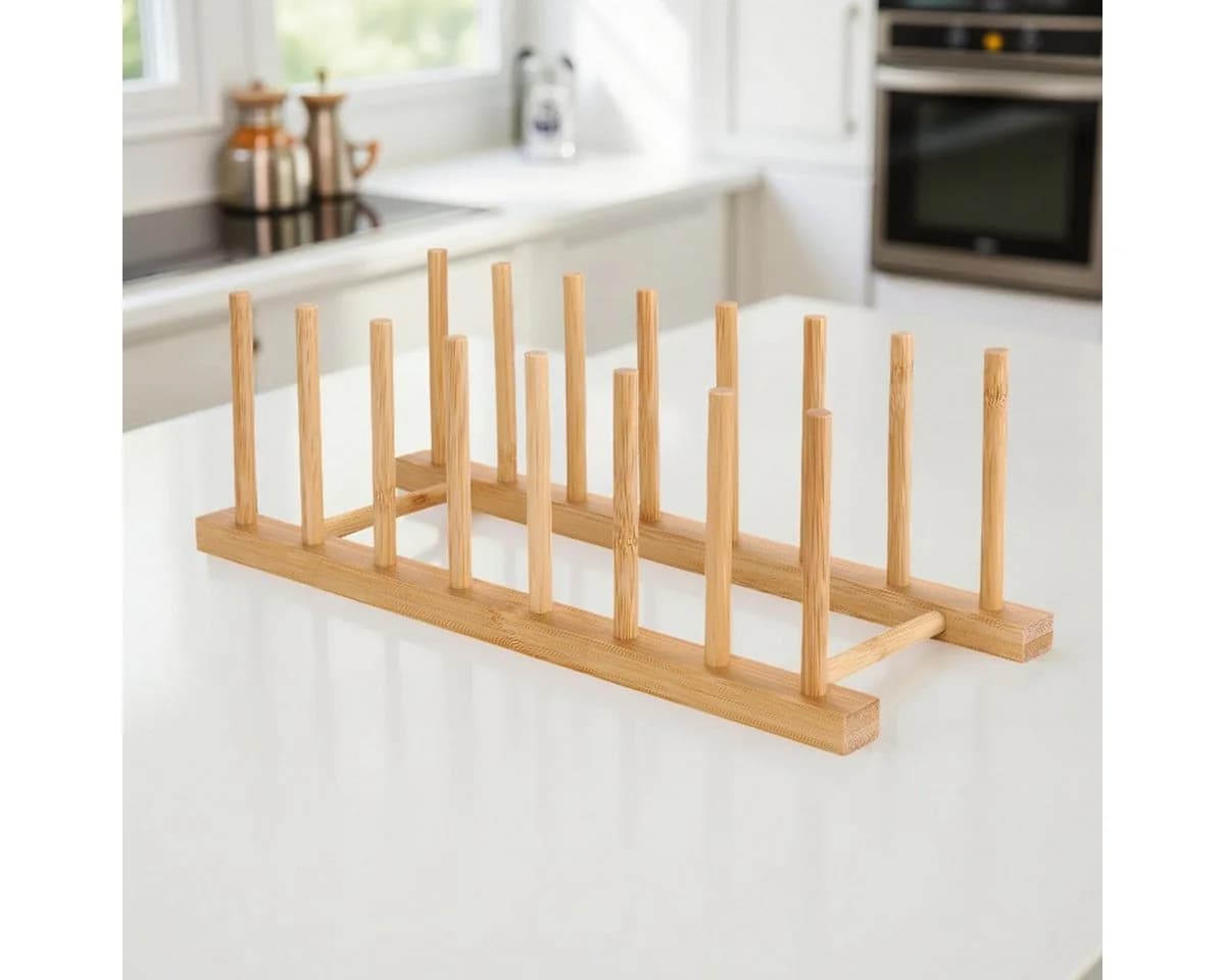 Cheffinger Bambus-Organizer Abtropfgestell Braun - Bild 3