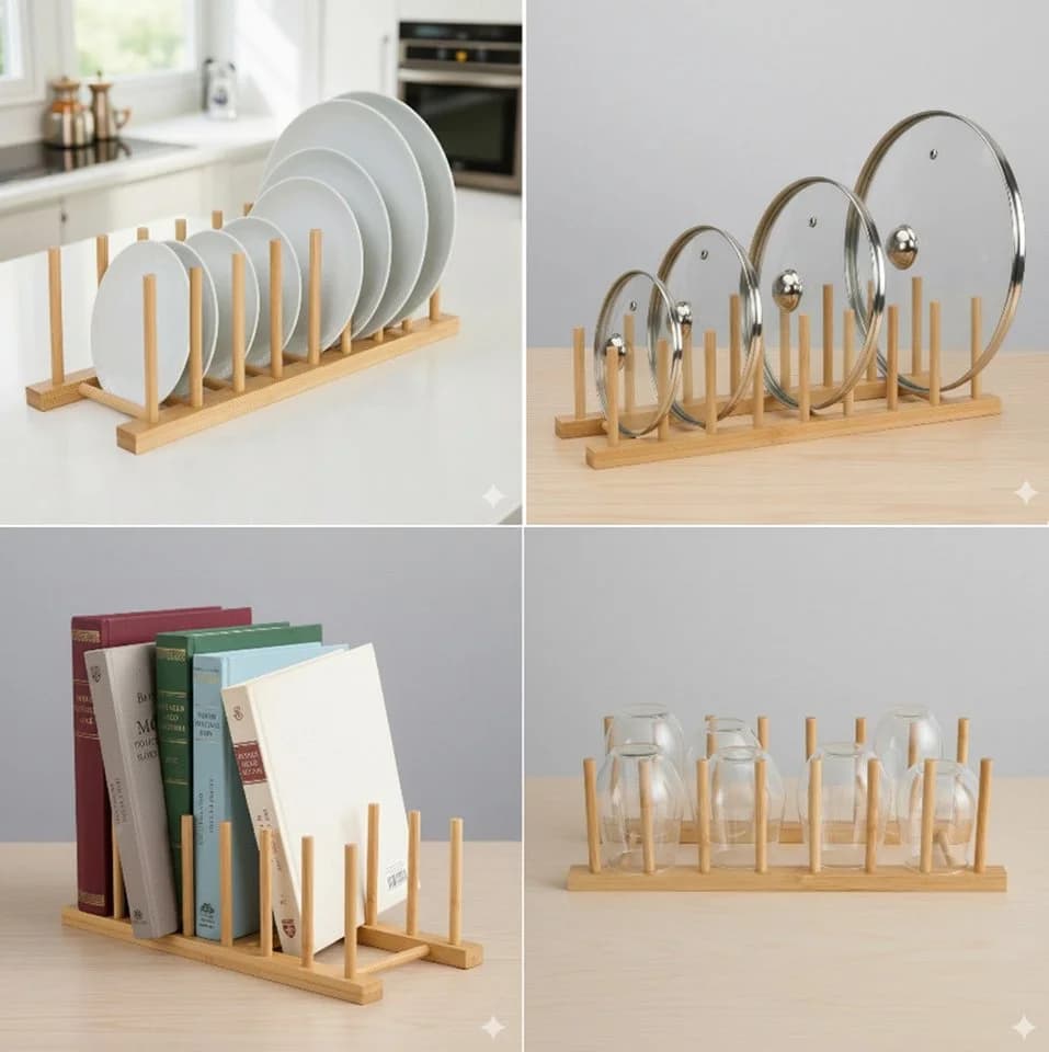 Cheffinger Bambus-Organizer Abtropfgestell Braun - Bild 5