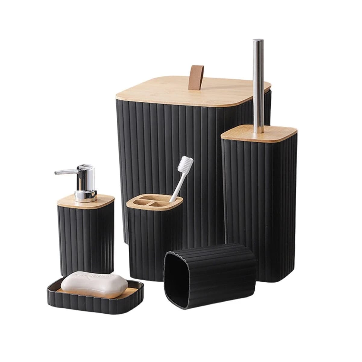 Cheffinger Badaccessoire-Set 6-teilig Modernes Design - Bild 2