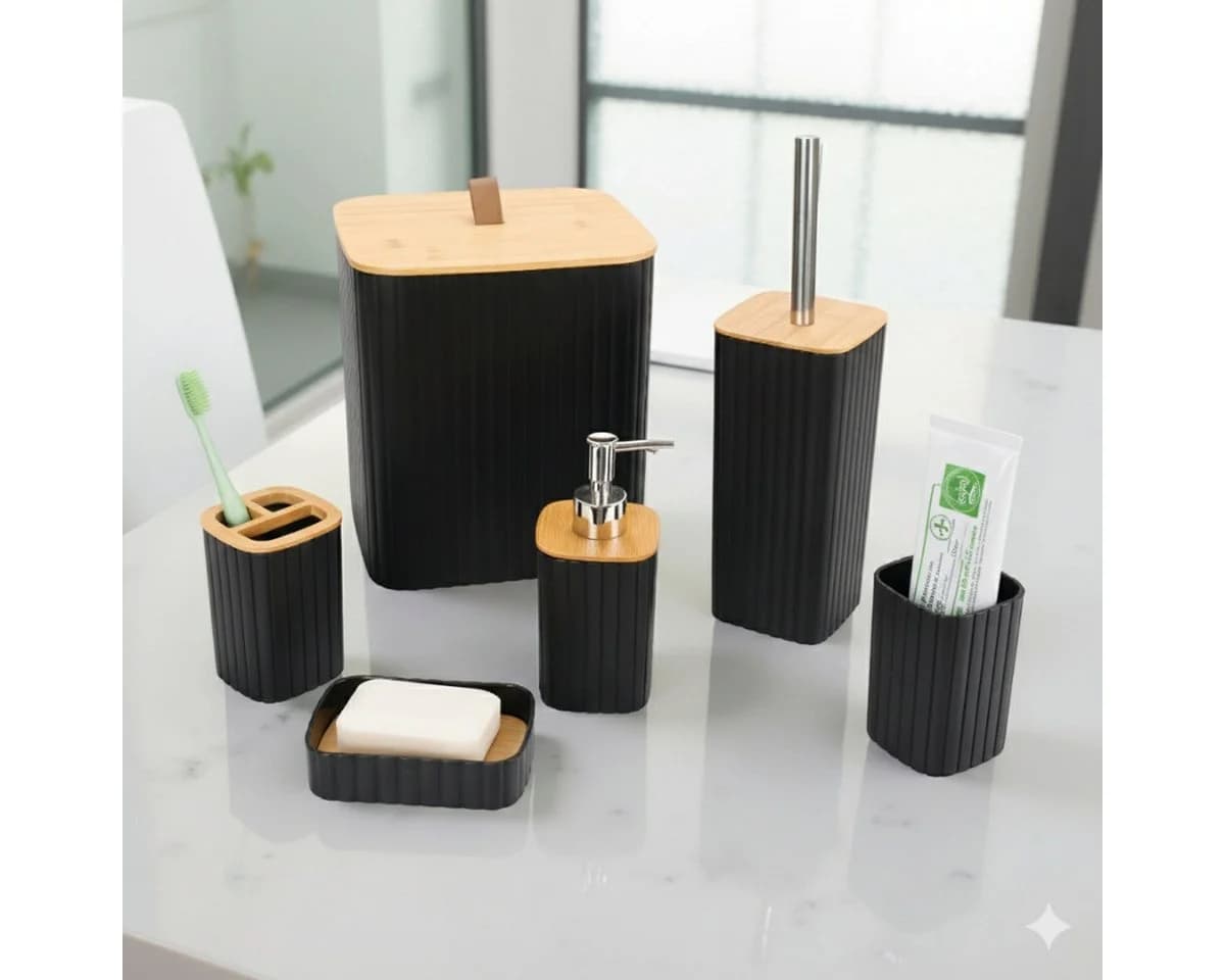 Cheffinger Badaccessoire-Set 6-teilig Modernes Design - Bild 3
