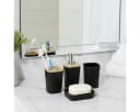Cheffinger Badaccessoire-Set 5-tlg. Schwarz Modern Bild 3