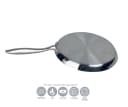 Cheffinger Crêpepfanne Edelstahl 28 cm Antihaft Induktion Silber Bild 3