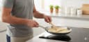 Cheffinger Crêpepfanne Edelstahl 28 cm Antihaft Induktion Silber Bild 5