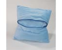 Aymax sprl Dekokissen Blau 35x35 cm mit Rückentasche Bild 3