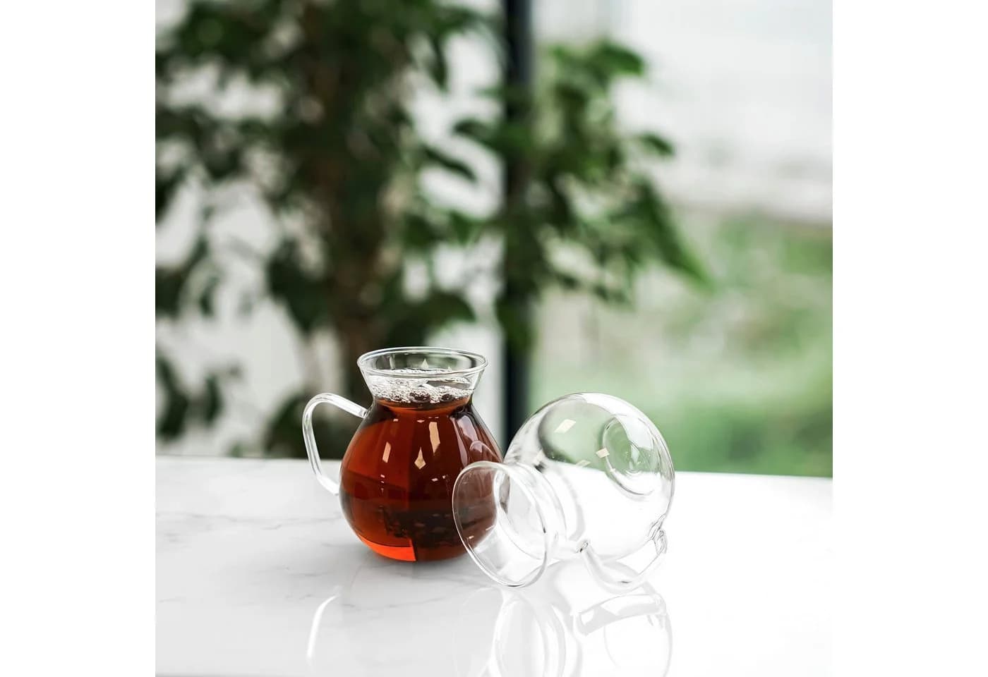 Almina Teeglas Serin 6-teiliges Set mit Henkel Transparent