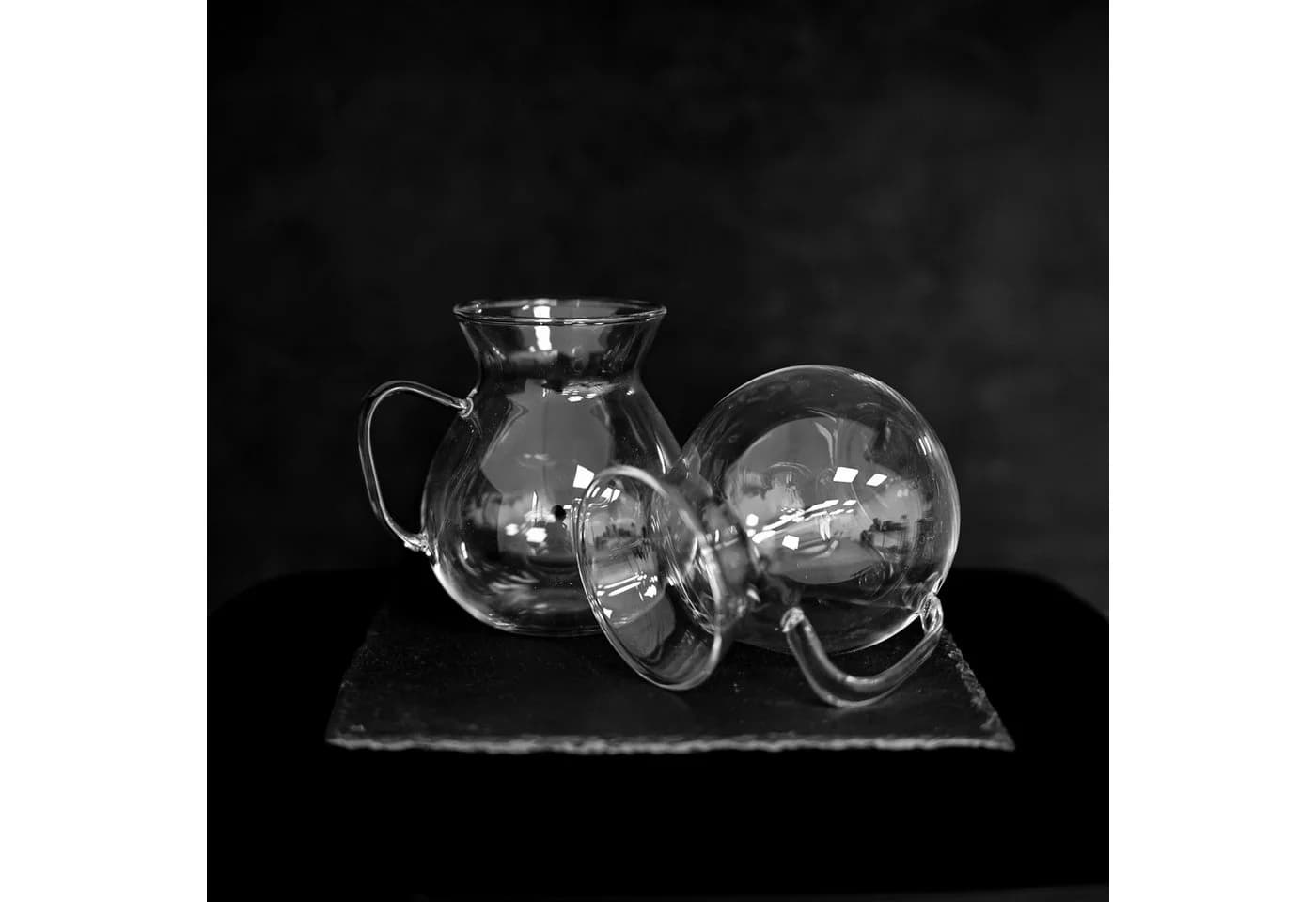 Almina Teeglas Serin 6-teiliges Set mit Henkel Transparent - Bild 3