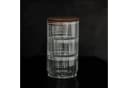 Mulex Aufbewahrungsdose Glas Holzdeckel 3-teilig stapelbar Bild 5