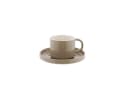 Mulex Kaffeeservice 12-tlg. Mokkatassen Set Taupe Porzellan Bild 2