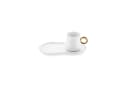Mulex Kaffeeservice 12-teiliges Mokkatassen-Set Weiß/Gold Bild 2