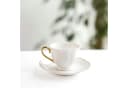 Mulex Kaffeeservice 12-tlg. Mokkatassen-Set Weiß/Gold Porzellan Bild 1