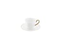 Mulex Kaffeeservice 12-tlg. Mokkatassen-Set Weiß/Gold Porzellan Bild 2