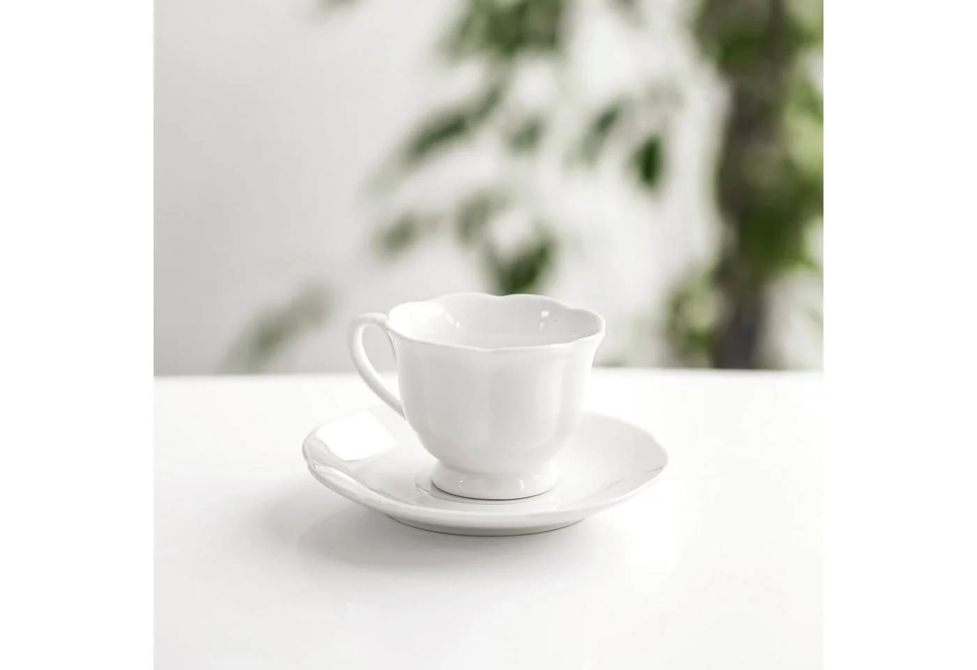 Mulex 12-tlg. Mokkatassen-Set Weiß Porzellan 90ml