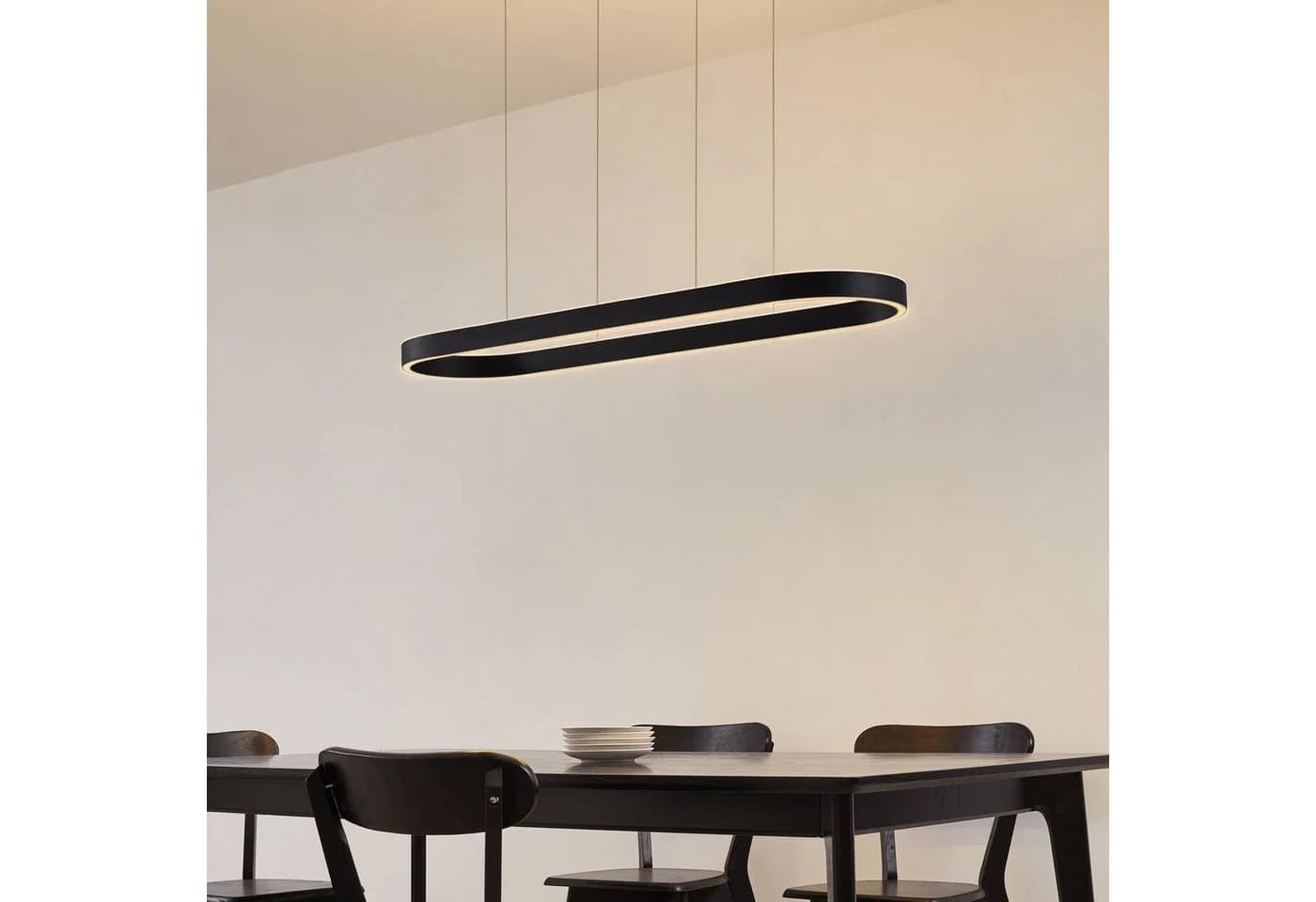 LUCANDE Smart-LED-Hängeleuchte Melinay Schwarz CCT Tuya - Bild 3