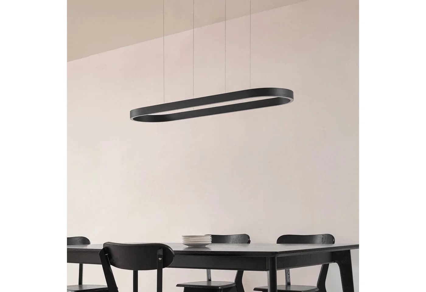LUCANDE Smart-LED-Hängeleuchte Melinay Schwarz CCT Tuya - Bild 4