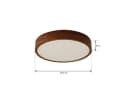 Lindby Deckenleuchte Tanju, Ø 50cm, Walnussholz, 4-flg., E27 Bild 5