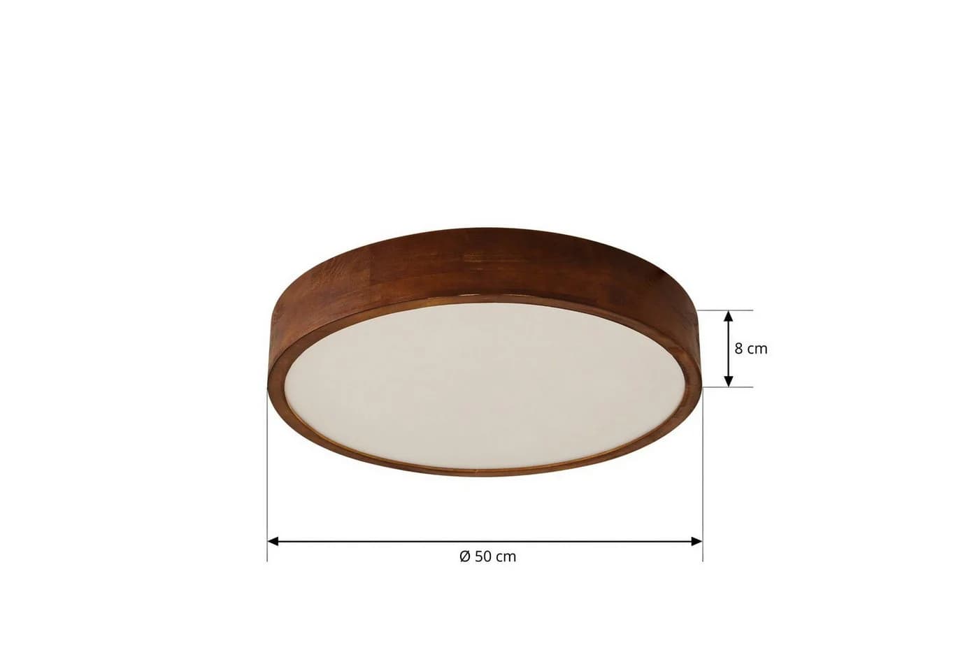Lindby Deckenleuchte Tanju, Ø 50cm, Walnussholz, 4-flg., E27 - Bild 5