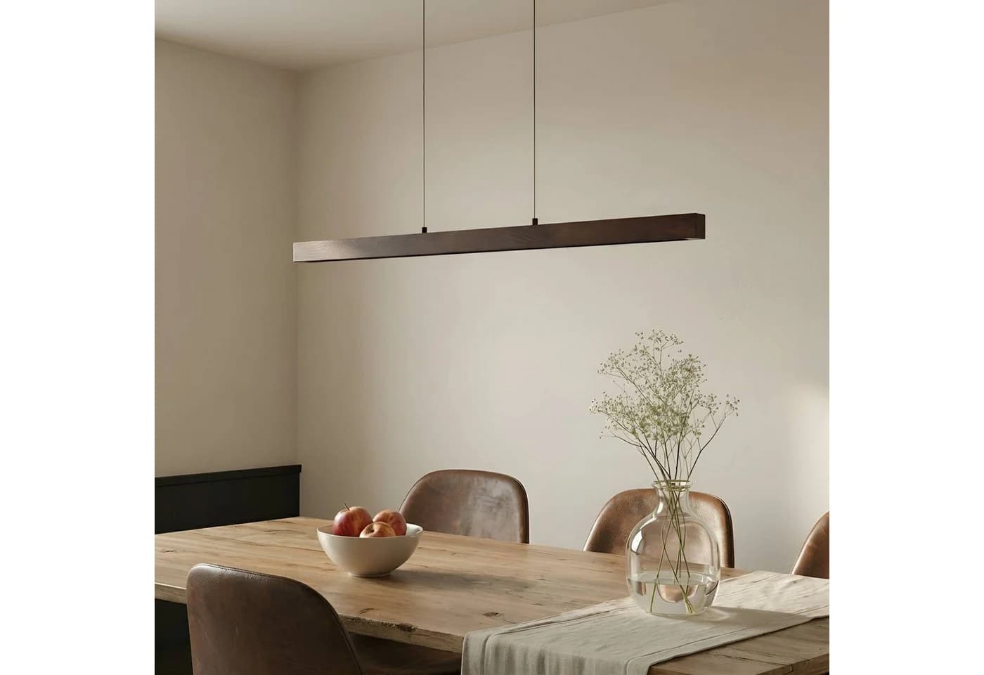 Lucande LED-Hängelampe Nihalo Walnuss 122 cm Dimmbar CCT - Bild 4
