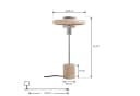 Lindby Tischleuchte Branford Retro Beige Metall Travertin Bild 4