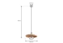 Lindby Pendelleuchte Branford Retro Ø 35 cm Beige Metall Bild 5