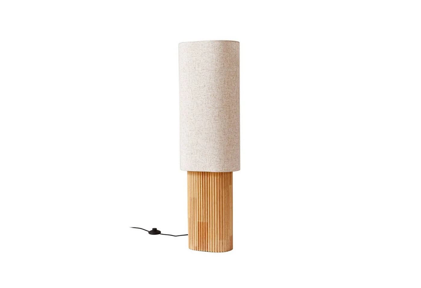 Lindby Stehleuchte Kimiko 100 cm Holz Textil - Bild 2