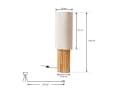 Lindby Stehleuchte Kimiko 100 cm Holz Textil Bild 5