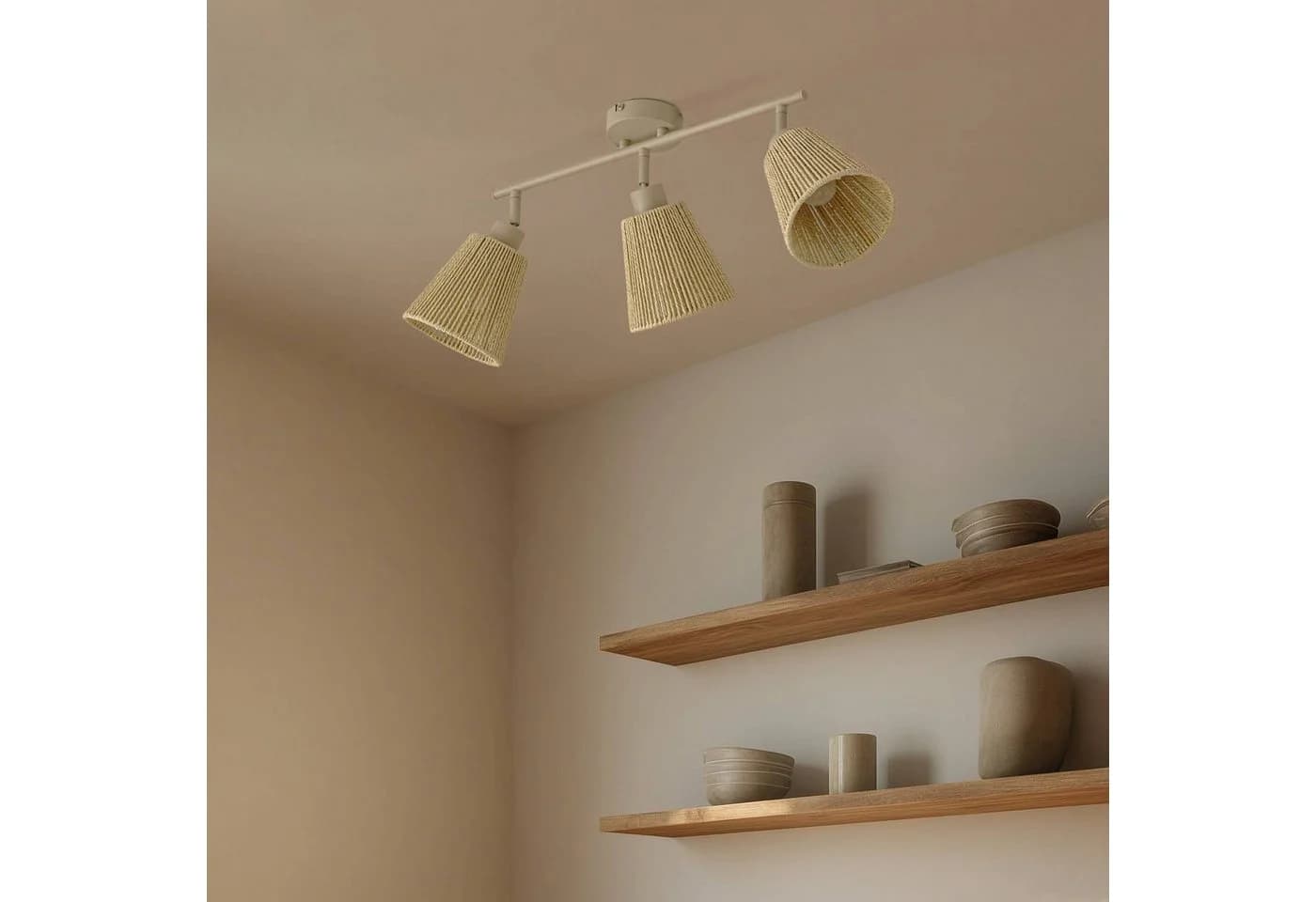 Lindby Deckenstrahler Anuva 72 cm Beige 3-flammig - Bild 4