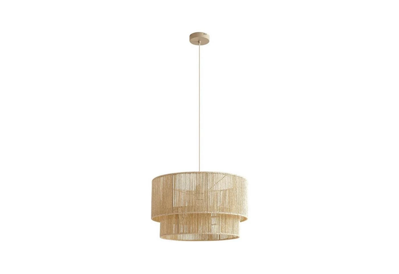 Lindby Hängeleuchte Anuva Ø 45 cm Beige Papier E27 - Bild 2