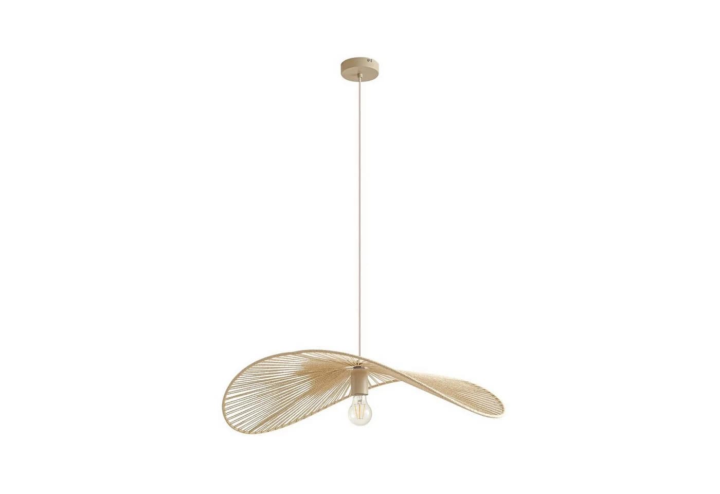 Lindby Hängeleuchte Valdorin Beige Papier 75 cm - Bild 2