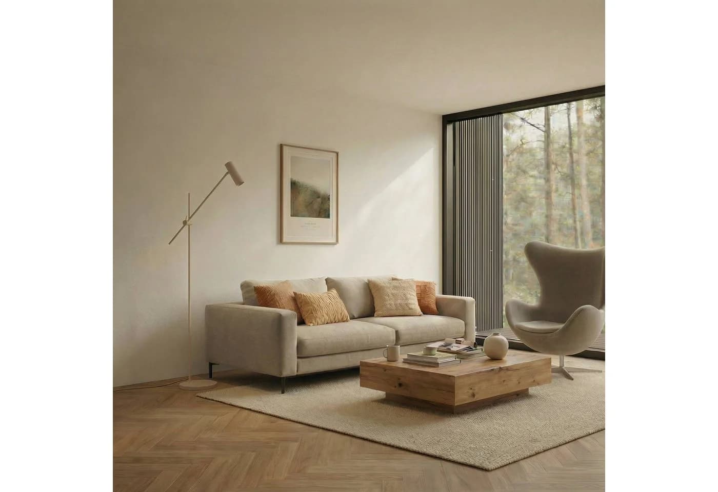 Lindby Stehleuchte Vilo Beige 153 cm GU10 Beweglich - Bild 4