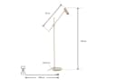 Lindby Stehleuchte Vilo Beige 153 cm GU10 Beweglich Bild 5