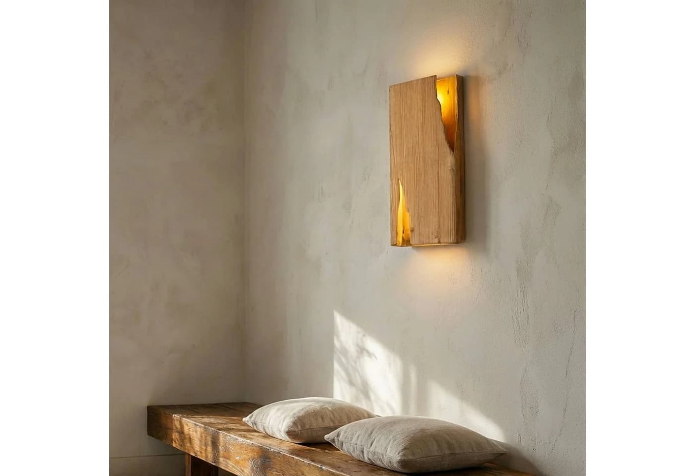 Lucande Wandleuchte Tarry Holz 45 cm Breite - Bild 3
