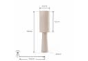Lindby Stehleuchte Elfie, 124 cm, Beige, Leinen, 2x E27 Bild 5