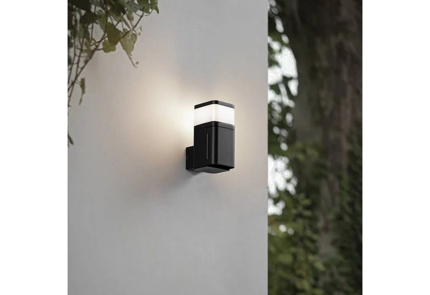 Lindby Außen-Wandleuchte Teyon Schwarz IP44 Dimmbar - Bild 3