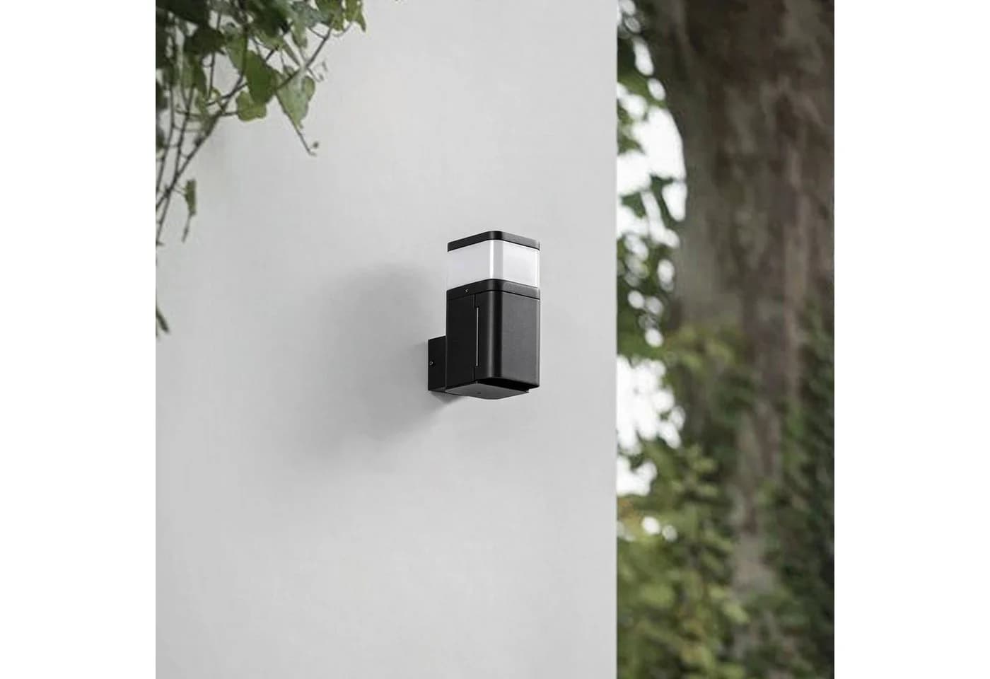 Lindby Außen-Wandleuchte Teyon Schwarz IP44 Dimmbar - Bild 4