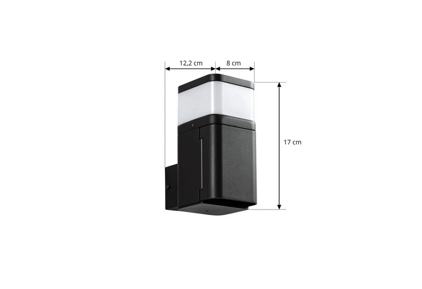 Lindby Außen-Wandleuchte Teyon Schwarz IP44 Dimmbar - Bild 5