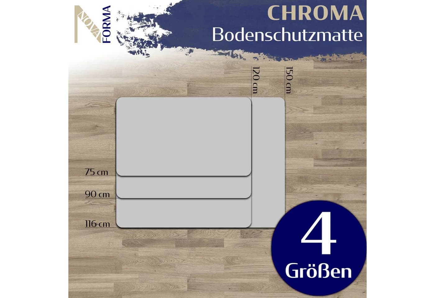 Nova Forma Bodenschutzmatte CHROMA Bunte Stuhlmatte - Bild 5