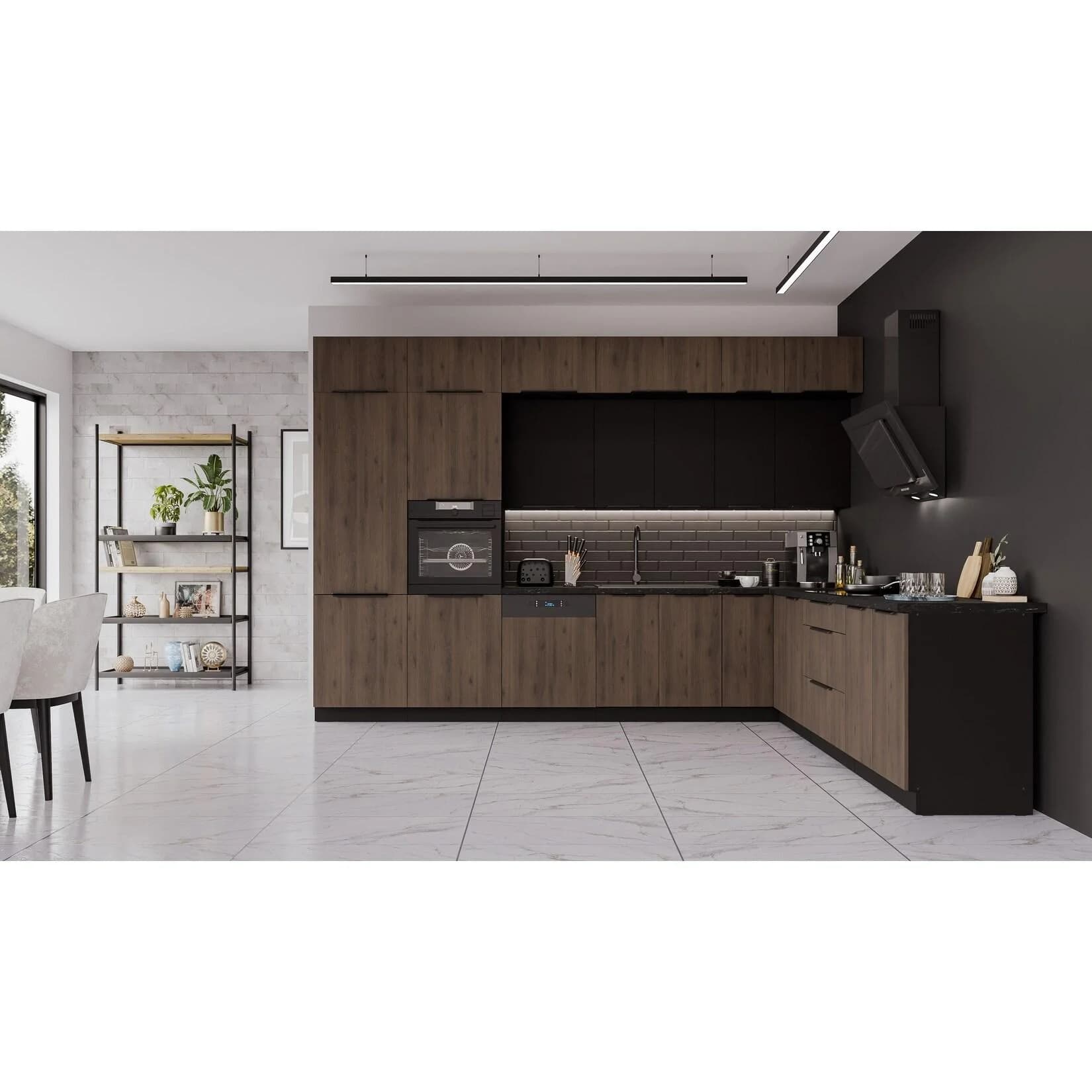 Winkelküche MONZA + SIENA 350x290 Küchenzeile Eckküche Okapi XL Stauraum