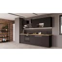 Küchen-Preisbombe SIENA BASIC LOFT 280 cm Küche Schwarz Matt Bild 1
