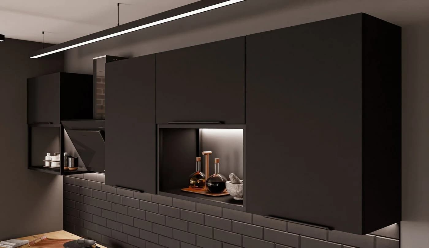 Küchen-Preisbombe SIENA BASIC LOFT 280 cm Küche Schwarz Matt - Bild 5