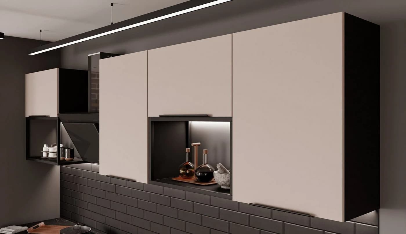 Küchen-Preisbombe Küchenzeile ARONA BASIC LOFT 280 cm Kaschmir Schwarz - Bild 5