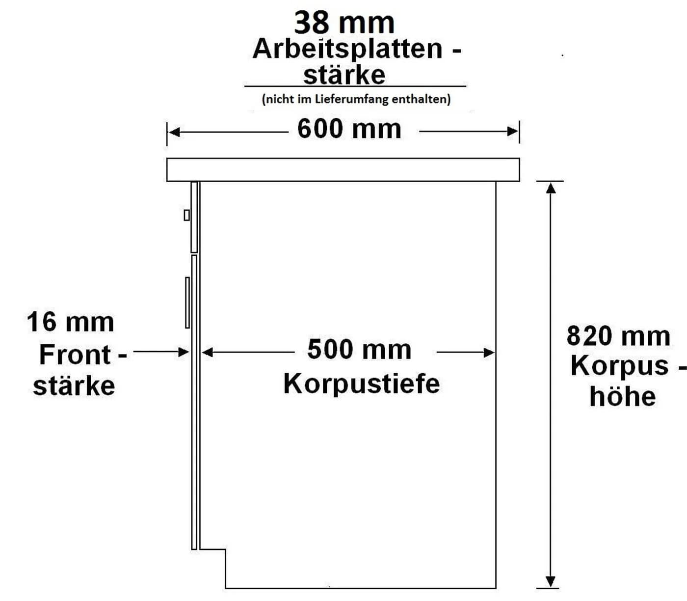 Küchen-Preisbombe Auszugsunterschrank 40 cm SOLANO Kaschmir beige Soft-Close - Bild 3