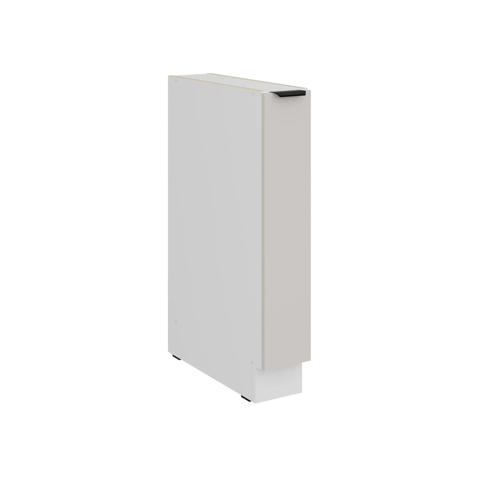 Küchen Unterschrank 15 cm COMO Kaschmir Weiß mit Auszug