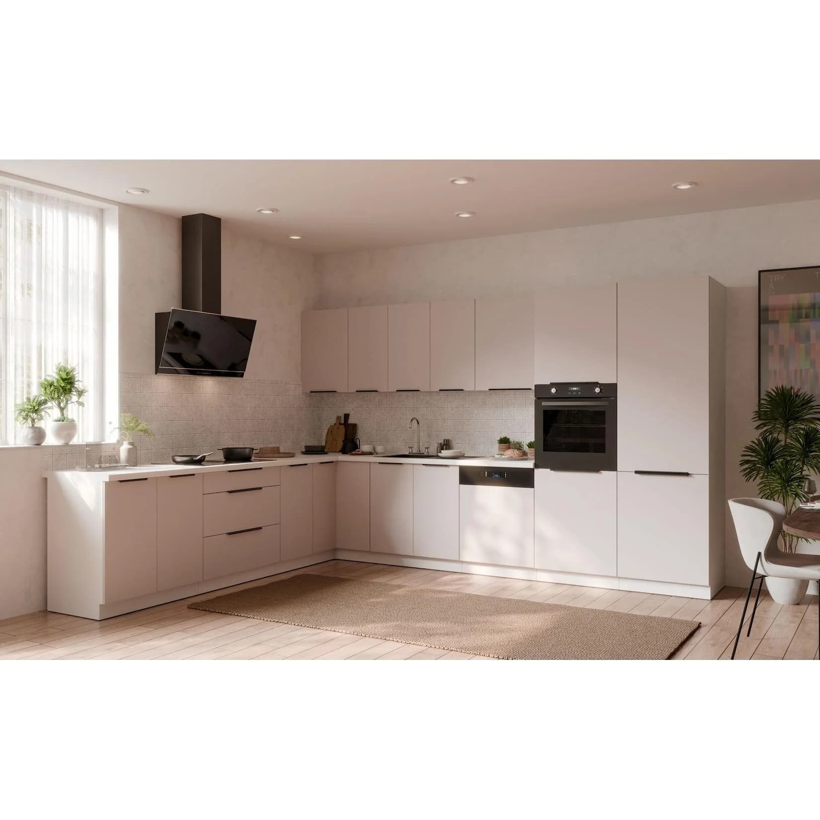 Küchen-Preisbombe Winkelküche COMO 290x350 cm Kaschmir Beige Eiche Artisan Matt