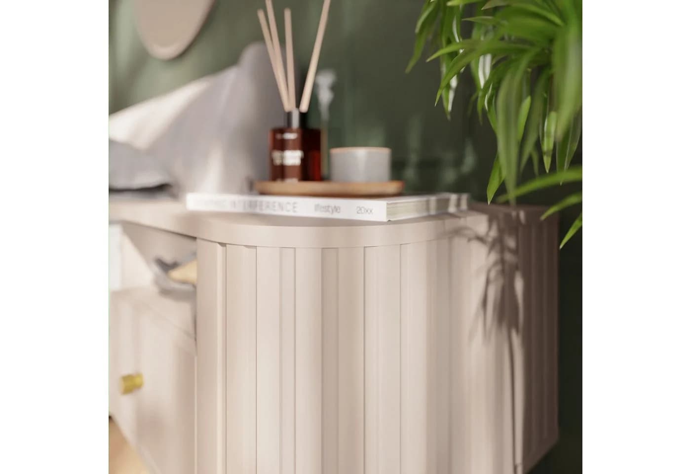 Küchen-Preisbombe Nachtschrank Ovalio Typ 801 Sandbeige Modern - Bild 4