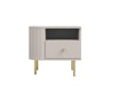 Küchen-Preisbombe Nachtschrank Ovalio Typ 801 Sandbeige Modern Bild 5